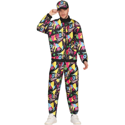 80s Mens Colourful Tracksuit