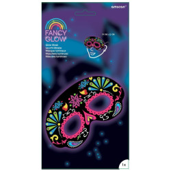 Glow-in-the-Dark Ornamental Mask – Neon Party Mask