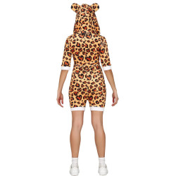 Moteriškas trumpas leopardinis kostiumas