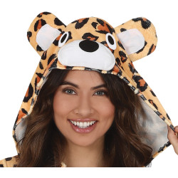 Moteriškas trumpas leopardinis kostiumas