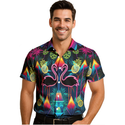 Neon Flamingo T-Shirts for Men