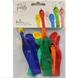 Figūriniai balionai „Kirmelės“ 6 vnt. – balionai vaikams