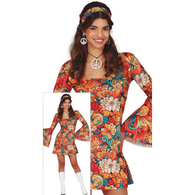 70-ųjų stiliaus suknelė moterims