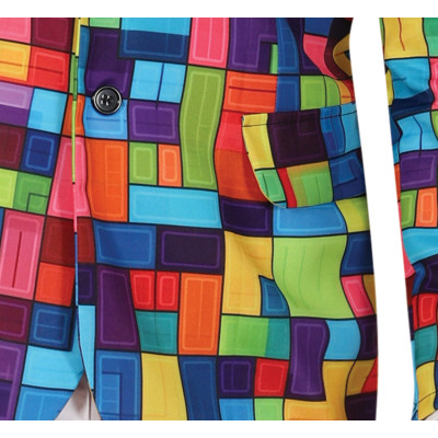 Spalvotas kostiumas langeliais vyrams