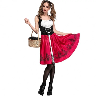 Little Red Riding Hood Costume for Women – Dress with Hooded Cape