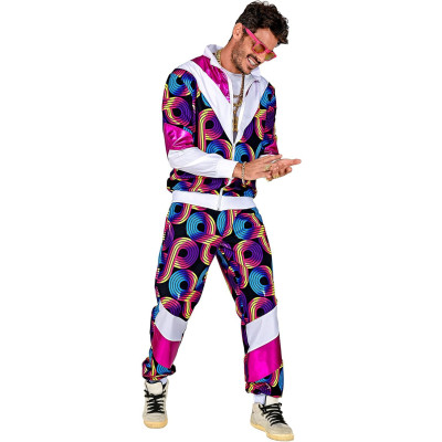 Rock the Retro Vibe: 80's Disco Tracksuit for Adults