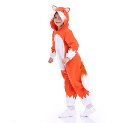 Fox Costume for Kids with Hood – Animal Jumpsuit