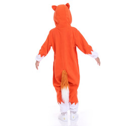 Fox Costume for Kids with Hood – Animal Jumpsuit