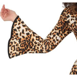 Leopard Print 70s Dress Women Disco Dancer