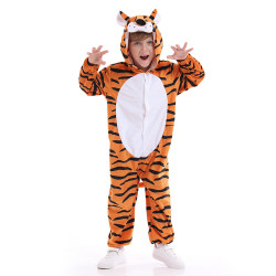 Children’s Tiger Costume – Hooded Jumpsuit