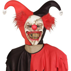 Terrifying Killer Clown Mask with Hair: Perfect for Halloween!