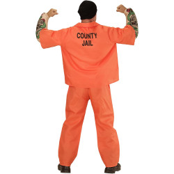 Edgy Tattooed Inmate Costume for Men