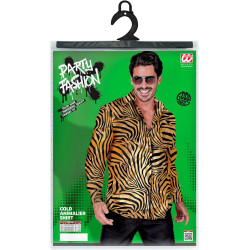 Lauki stilius: Vyriška zebrų rašto vakarinė marškinėlių.