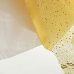 Užburianti geltona ir juoda princesės suknelė mažoms mergaitėms