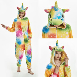 Colorful Unicorn Costume for Kids and Adults – Hooded Jumpsuit