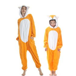 Fox Costume for Kids and Adults – Hooded Animal Jumpsuit