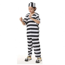 Prisoner Costume for Kids – Striped Jail Costume