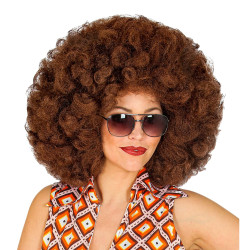 Didelis rudas afro perukas