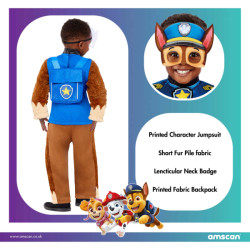 Šuniukų patrulių Chase kostiumas vaikams – Paw Patrol kostiumas