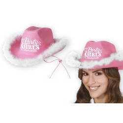 Rožinė kaubojiška skrybėlė "Party girls"