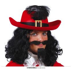 Raudona muškietininko skrybėlė