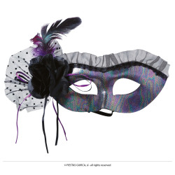 Sidabrinė kaukė su šydu