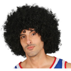 Black Curly Wig – Afro Style Costume Wig