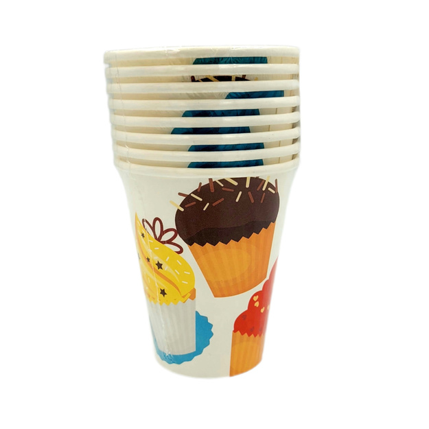 Vienkartiniai popieriniai puodeliai  Cupcake , 250 ml, 8 vnt.