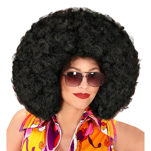Didelis juodas afro perukas