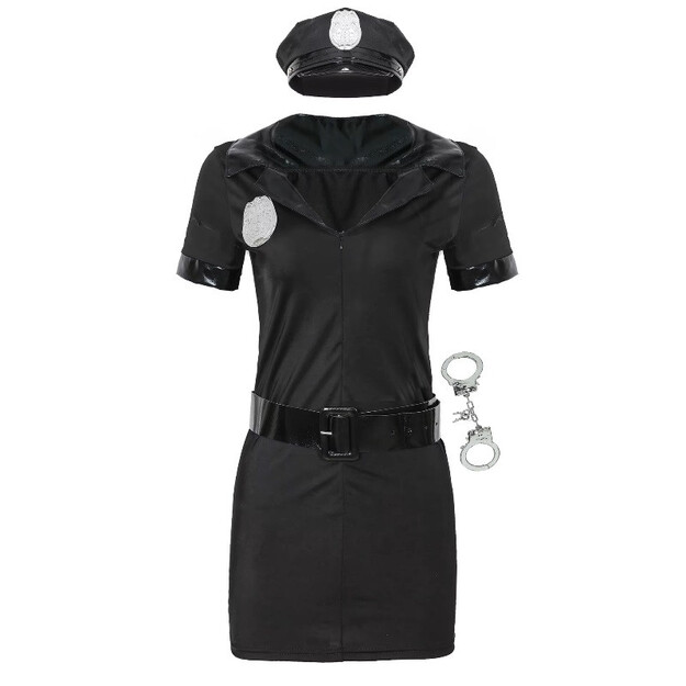 Moteriškas policininkės kostiumas