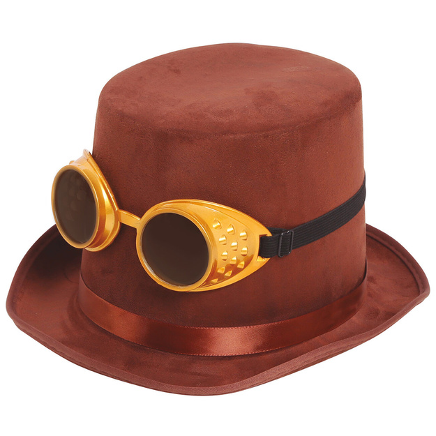 Steampunk skrybėlė su akiniais