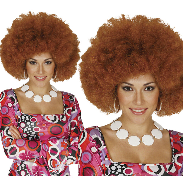 Tumši brūnas afro peruci