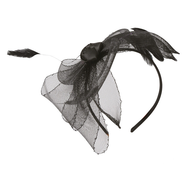 Juoda gėlių tiara