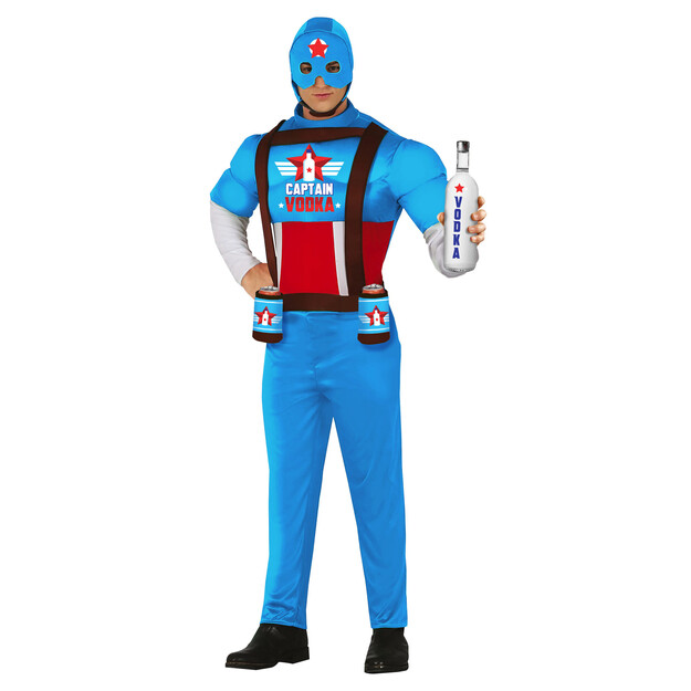 Kapitonas Vodka Juokingas Raumenų Superherojus Kostiumas Vyrams