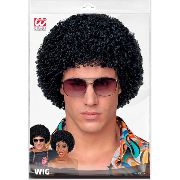 Juodas &bdquo;Afro&ldquo; stiliaus perukas