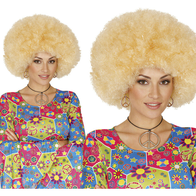 Šviesus afro perukas
