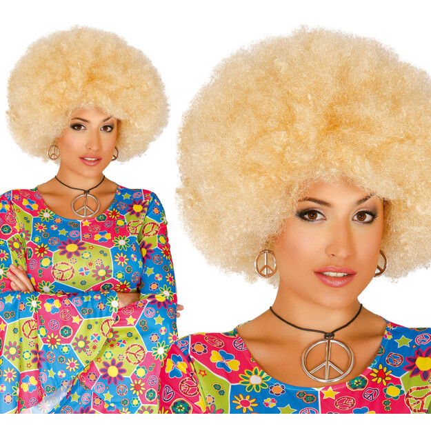 Šviesus afro perukas