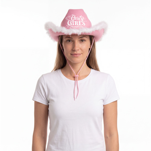 Rožinė kaubojiška skrybėlė  Party girls