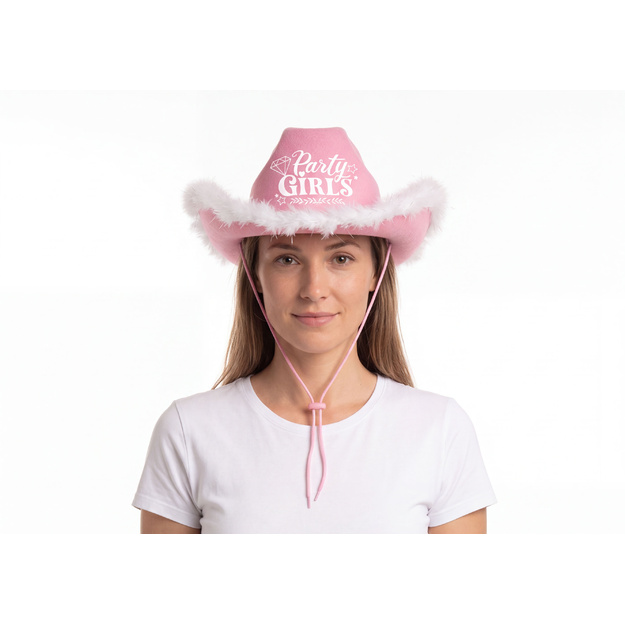 Rožinė kaubojiška skrybėlė  Party girls