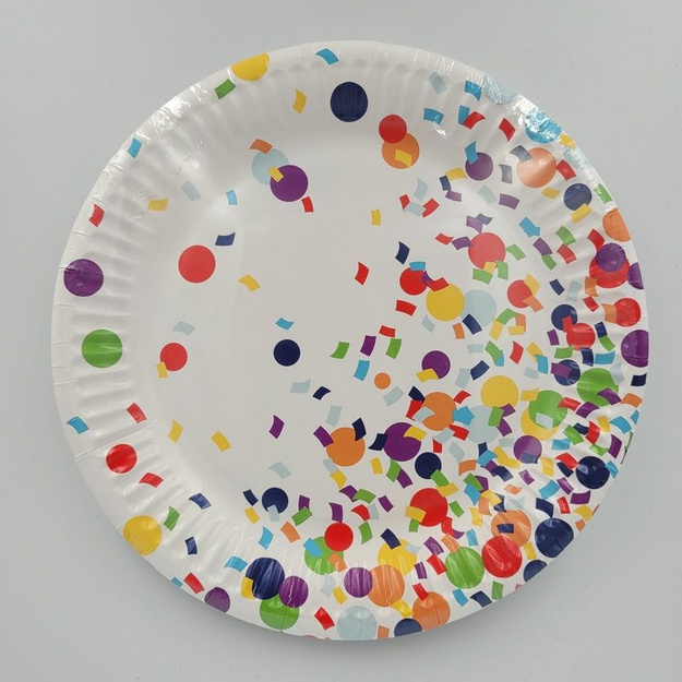 Vienkartinės popierinės lėk&scaron;tės  Confetti , 18 cm, 8 vnt.