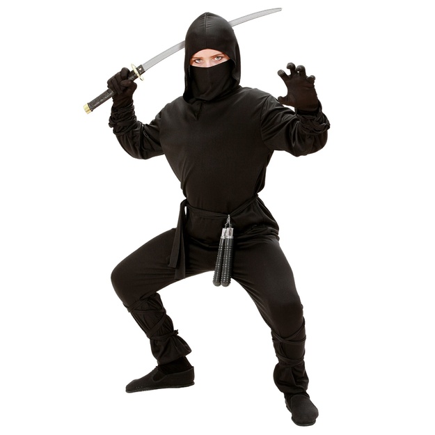 Atbrīvo savu iekšējo kareivju: Ultimāta melnā ninja kostīms bērniem