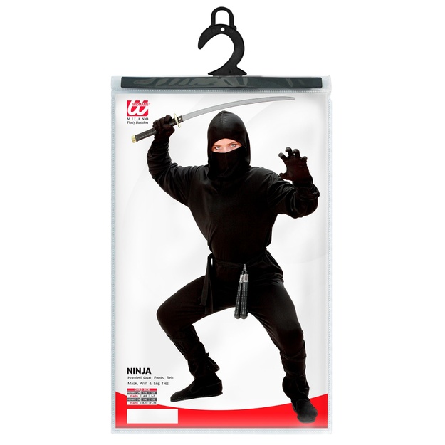 Atbrīvo savu iekšējo kareivju: Ultimāta melnā ninja kostīms bērniem