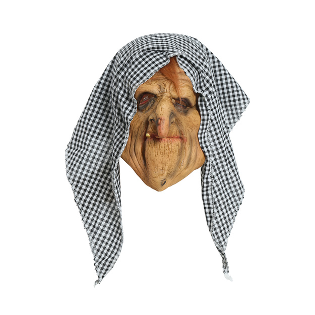 Lateksist nõiakostüümi mask kapuutsiga