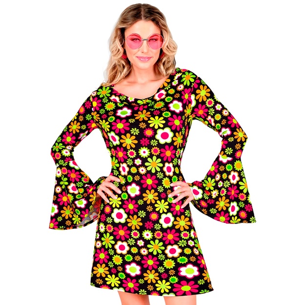 Groovy 60\'s ziedu rakstu hipiju kleita sievietēm: Iemīli retro vibrāciju!