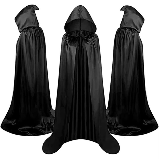 Karnavalinis apsiaustas su gobtuvu