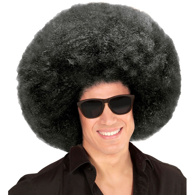 Juodas afro parukas