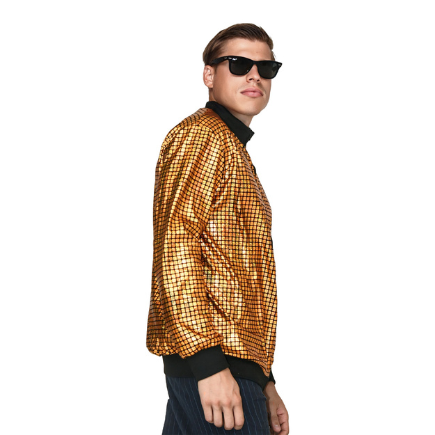 Disco stiliaus auksinė Bomber striukė