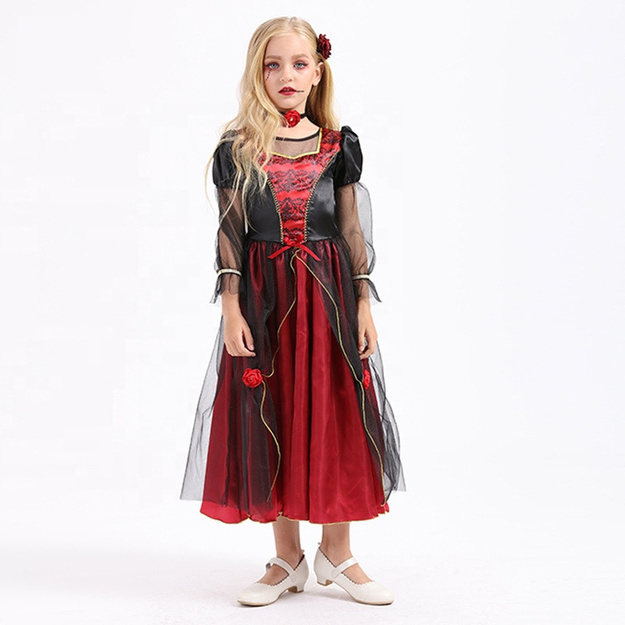 Vampyrės kostiumas mergaitėms