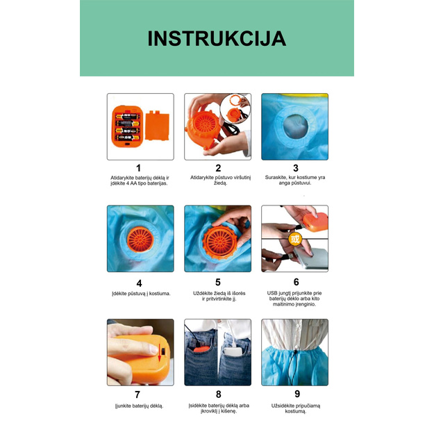 Pripučiamas vienaragio kostiumas vaikams