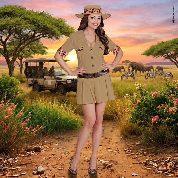 Safari kostiumas moterims